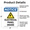 Signmission Electrical Panels Inside Sign With Symbol, 3.5 in W x Rectangle, Vinyl Decal OS-2PACK-NS-D-35-V-11674 - alternate 3